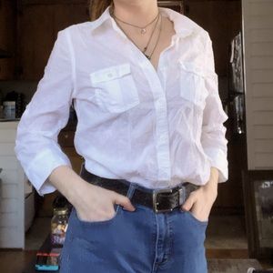 Small st johns bay white button down